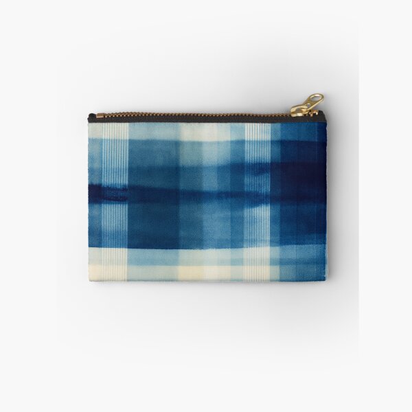 Item preview, Indigo Coastal Plaid Quiet Luxury Pattern designed and sold by trajeado14.