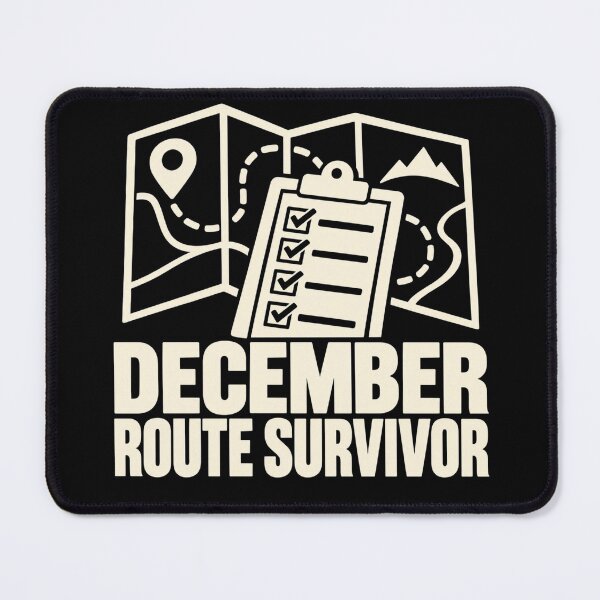Item preview, December Route Survivor Mail Carrier Holiday Humor designed and sold by DreamLayerStudio.