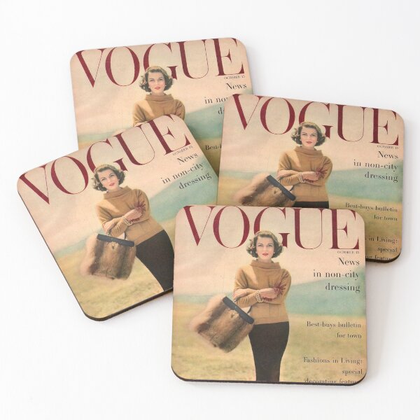 Item preview, Vogue Magazine Cover Vintage Girls Ladies Women Wall Art Poster Print Tee Cushion Mug Shirt designed and sold by Cool Robot Bro..