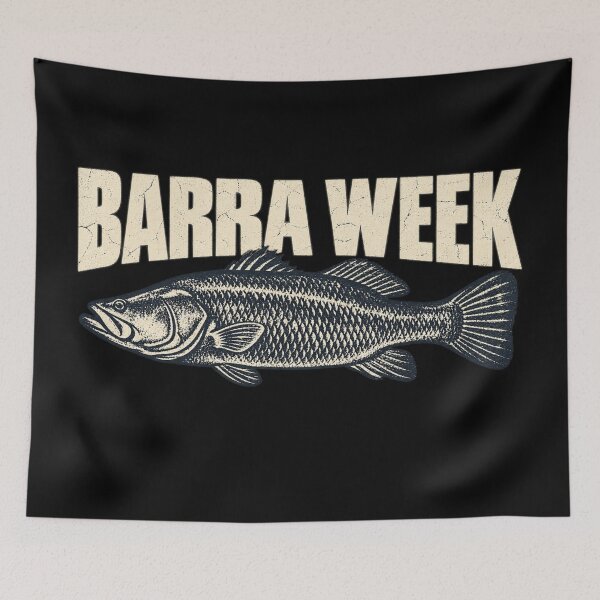 Item preview, Barra Week Barramundi Fishing Retro Distressed designed and sold by Yellowriversss.