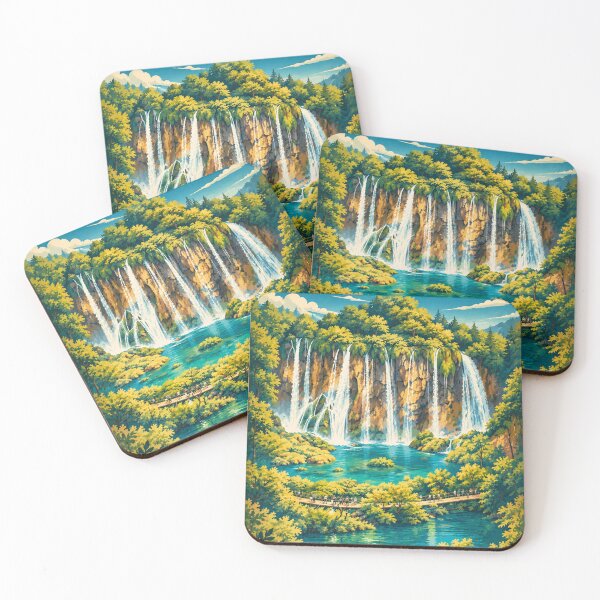 Item preview, Plitvice Lakes Croatia Travel Artwork created from my photography. designed and sold by Andiamo-Amigos.