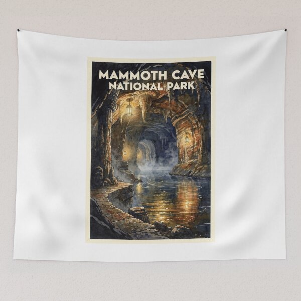 Item preview, Mammoth Cave National Park Kentucky Vintage Watercolor Travel designed and sold by Teelogic.