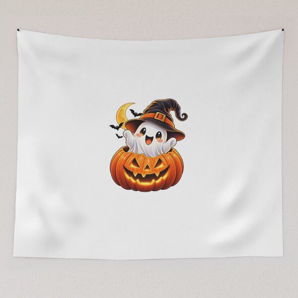 Item preview, Cute Halloween Ghost Pumpkin Witch designed and sold by RAYOUS.