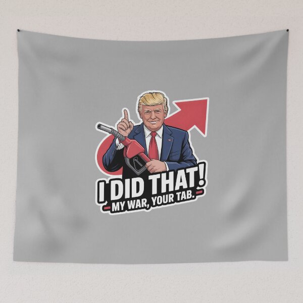 Item preview, Anti-War Trump Gas Prices Sticker Sheet Political Protest Iran War High Gas Diesel Prices Trump Did That Decal designed and sold by Brian Hibbs.
