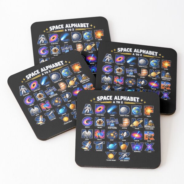 Item preview, Space Alphabet A to Z Astronomy Space Lover Design designed and sold by NoetherSym.
