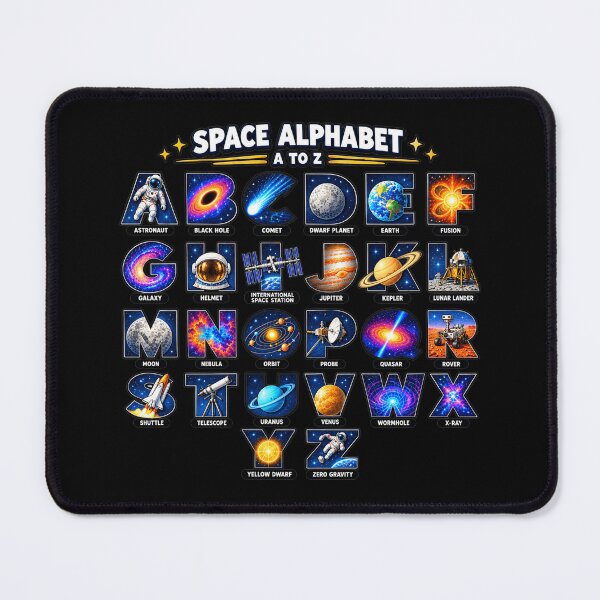 Item preview, Space Alphabet A to Z Astronomy Space Lover Design designed and sold by NoetherSym.