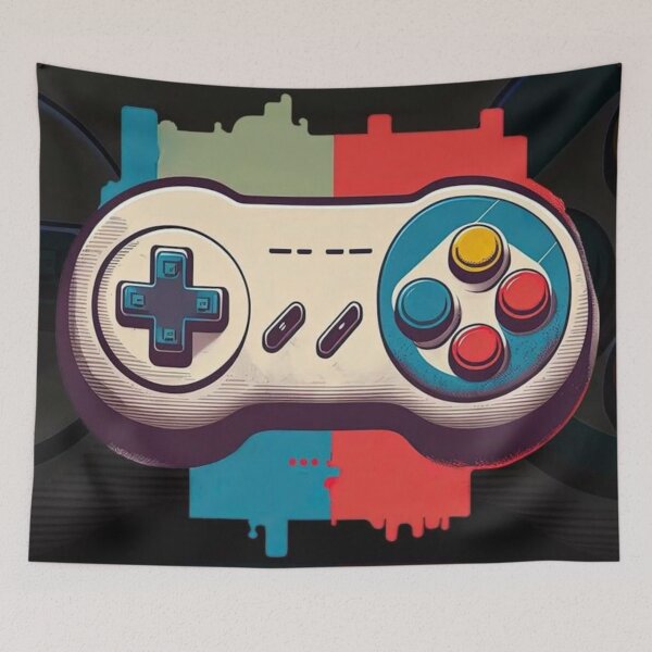 Item preview, Retro Gaming: Colorful 16-Bit Controller Art designed and sold by koringaFTS.