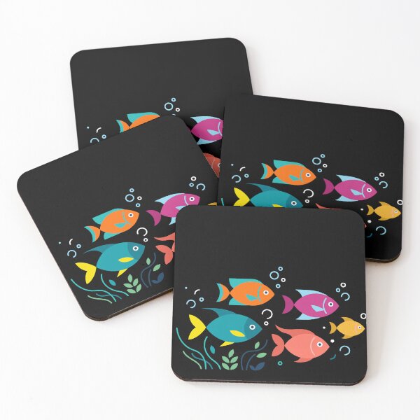 Item preview, Colorful Tropical Fish Design with Underwater Bubbles and Plants designed and sold by ElegantOutlines.
