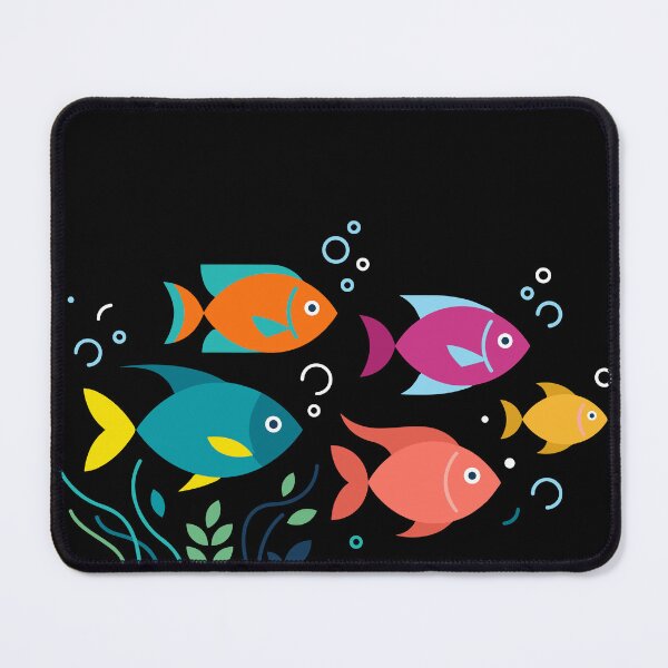 Item preview, Colorful Tropical Fish Design with Underwater Bubbles and Plants designed and sold by ElegantOutlines.