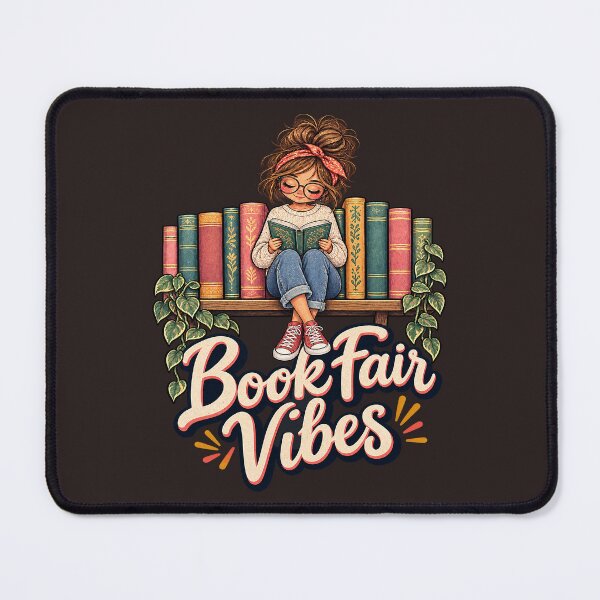 Item preview, Book Fair Vibes – Cute Bookworm Girl Reading. designed and sold by Endless7Art.