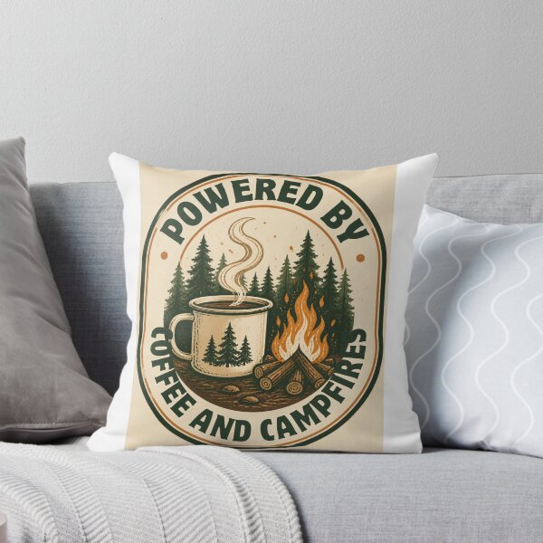 Item preview, Powered by Coffee and Campfires designed and sold by porchswings.