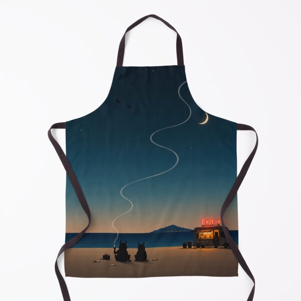 Item preview, Cigarette Smoking Surreal Beach Night | Moody Liminal Ocean Art designed and sold by MaggesticDesigns.