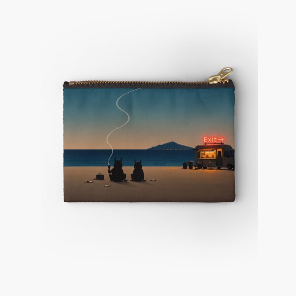 Item preview, Cigarette Smoking Surreal Beach Night | Moody Liminal Ocean Art designed and sold by MaggesticDesigns.