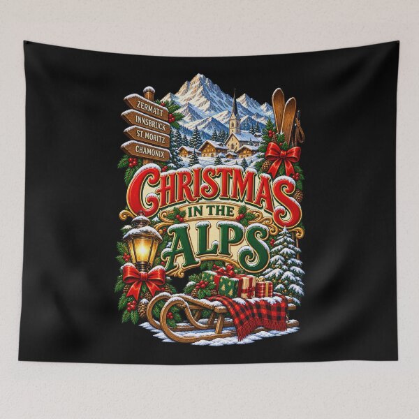 Item preview, Vintage Christmas in the Alps designed and sold by RockitBaby.