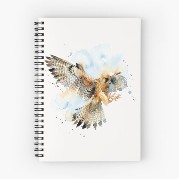 Item preview, Swooping Kestrel Falcon Watercolor Bird Art designed and sold by caracatita75.