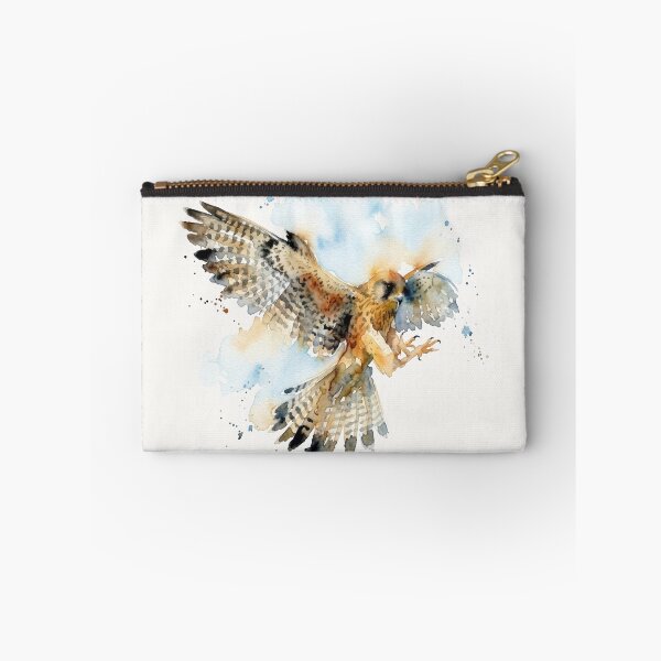 Item preview, Swooping Kestrel Falcon Watercolor Bird Art designed and sold by caracatita75.