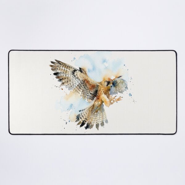 Item preview, Swooping Kestrel Falcon Watercolor Bird Art designed and sold by caracatita75.