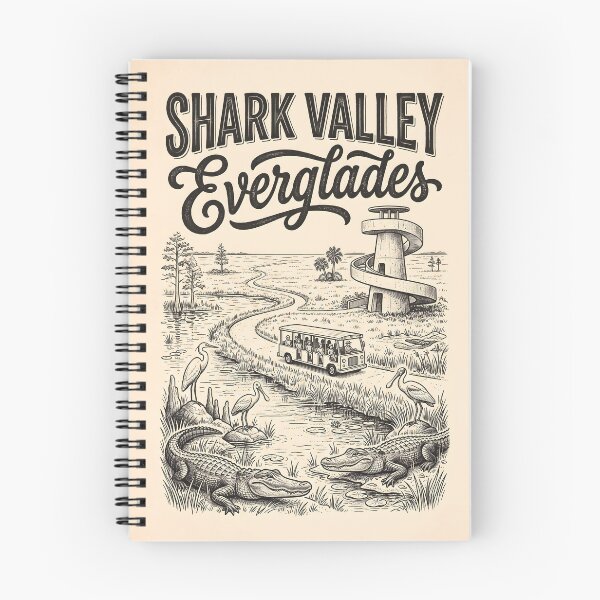 Item preview, Shark Valley Everglades National Park Vintage Travel Poster Tram Art designed and sold by Wild Places Paper Co..