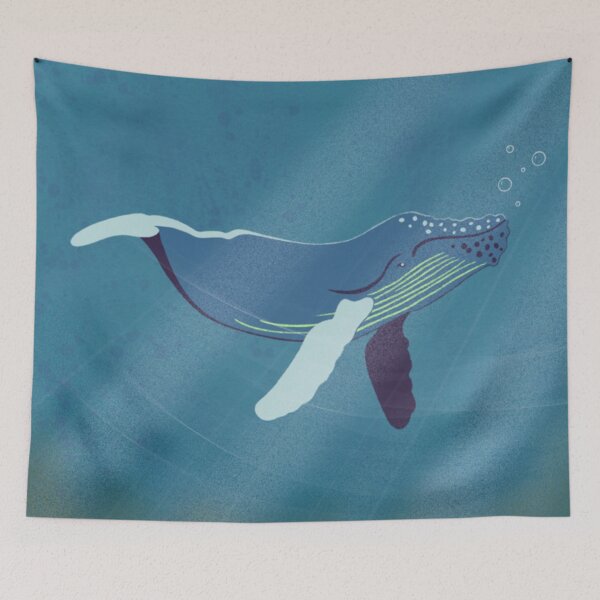 Item preview, Whale Swimming in the Ocean  designed and sold by raelia.