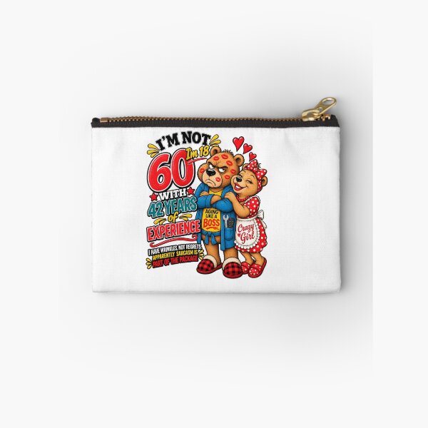 Item preview, I’m Not 60 – 18 With 42 Years Experience | Funny Grumpy Bear Birthday designed and sold by CrazyGirlllc.