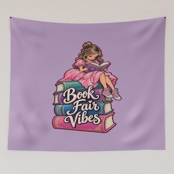 Item preview, Book Fair Vibes - Cute Girl Reading. designed and sold by Endless7Art.