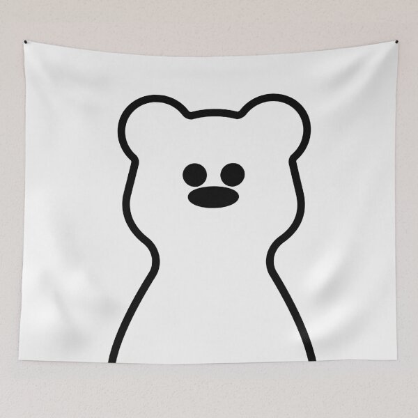 Item preview, Black and White Gummy Bear Sticker. Y2K Minimalist designed and sold by AnnaDesertArt.