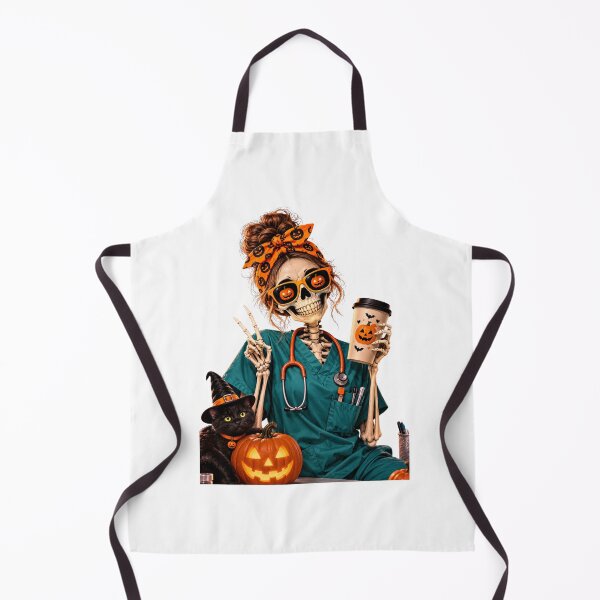 Item preview, Spooky Skeleton Nurse Halloween Pumpkin Coffee Design designed and sold by RAYOUS.