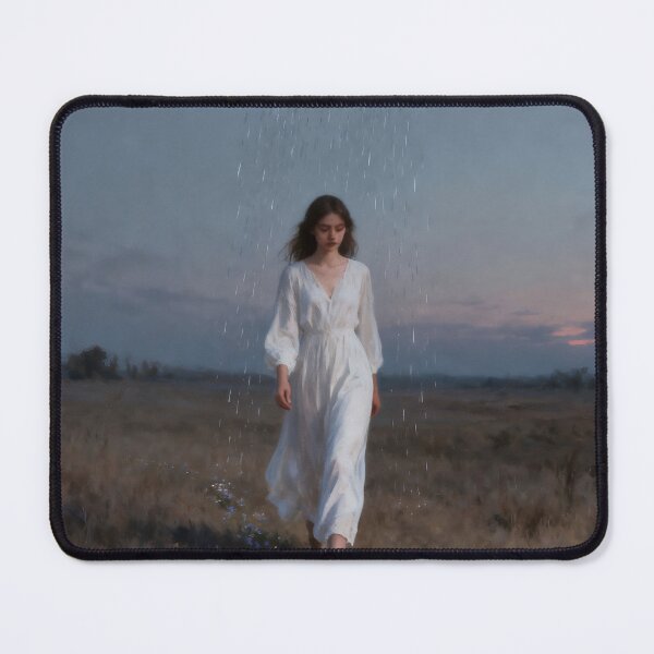 Item preview, Sorrow Into Beauty Art Print | Woman With Rain Cloud & Wildflowers | Healing Fine Art designed and sold by stylishdzign.