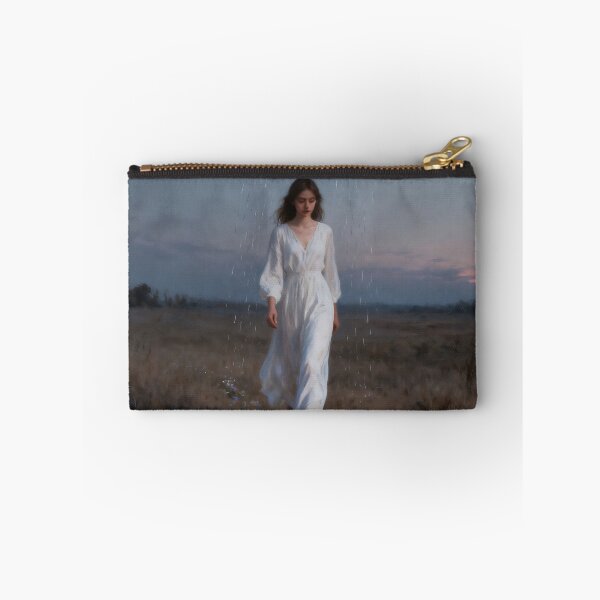Item preview, Sorrow Into Beauty Art Print | Woman With Rain Cloud & Wildflowers | Healing Fine Art designed and sold by stylishdzign.
