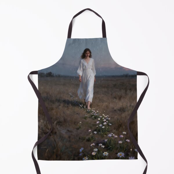 Item preview, Sorrow Into Beauty Art Print | Woman With Rain Cloud & Wildflowers | Healing Fine Art designed and sold by stylishdzign.