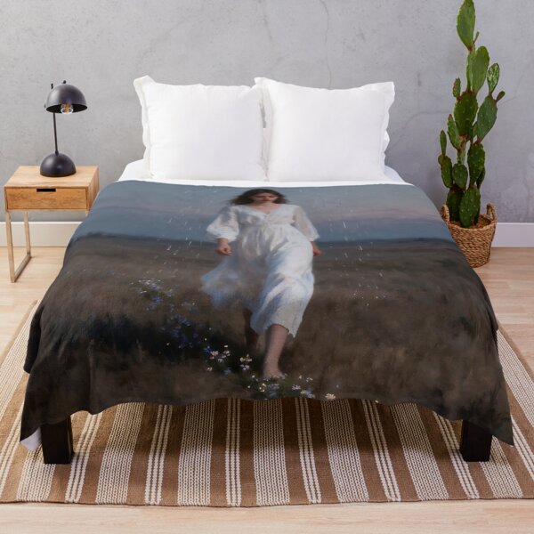 Item preview, Sorrow Into Beauty Art Print | Woman With Rain Cloud & Wildflowers | Healing Fine Art designed and sold by stylishdzign.