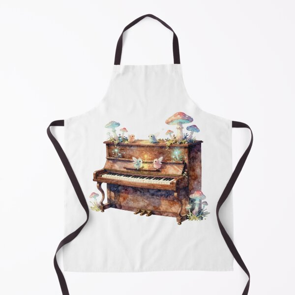 Item preview, Watercolor piano with magical fairies and mushrooms designed and sold by WildArtIT.