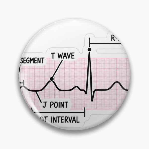Item preview, EKG Rhythm Strip Interpretation Nursing Student Sticker designed and sold by isokinetic.