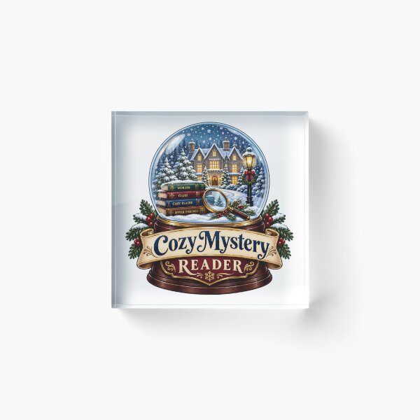 Item preview, Cozy Mystery Reader Snowglobe designed and sold by Lori Winslow Designs.