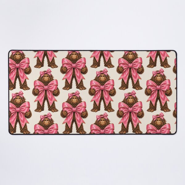 Item preview, Sasquatch With Giant Pink Bow – Christmas Bigfoot designed and sold by SimplyJamee.