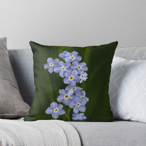 Item preview, Delicate Blue flowers - forget me not - oil art  designed and sold by moteemade.