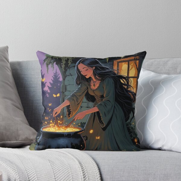 Item preview, Firefly Cauldron – Cottagecore Halloween Witch designed and sold by Deezyned.