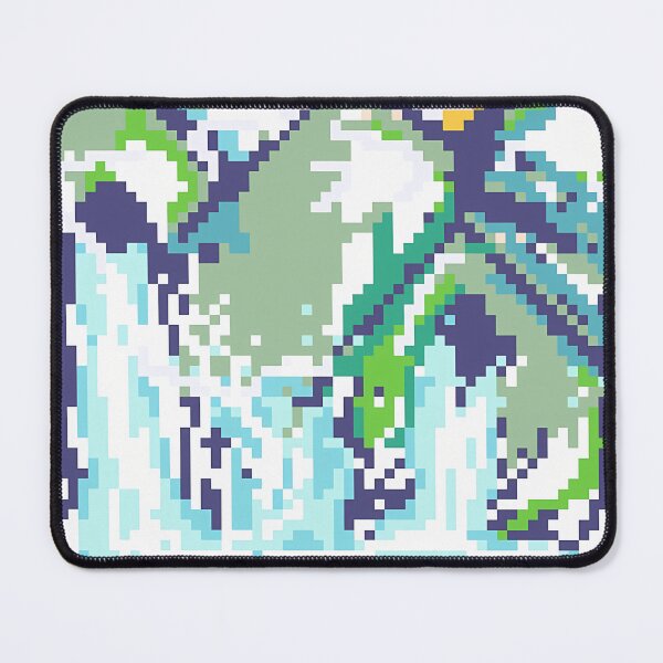 Item preview, Pixel Art Waterfall Landscape designed and sold by Vesperanvas.