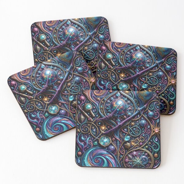 Item preview, Whimsical Cosmic Alchemy Chart - Cosmic Witchcore Art designed and sold by Vhelir-Art.