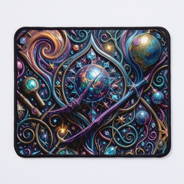 Item preview, Whimsical Cosmic Alchemy Chart - Cosmic Witchcore Art designed and sold by Vhelir-Art.
