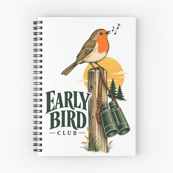 Item preview, Early Bird Club Vintage Birdwatching Binoculars designed and sold by Crafted.ink.
