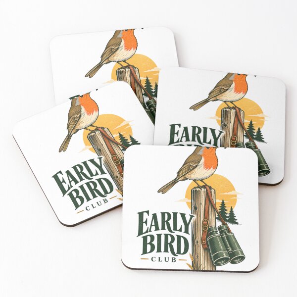 Item preview, Early Bird Club Vintage Birdwatching Binoculars designed and sold by Crafted.ink.