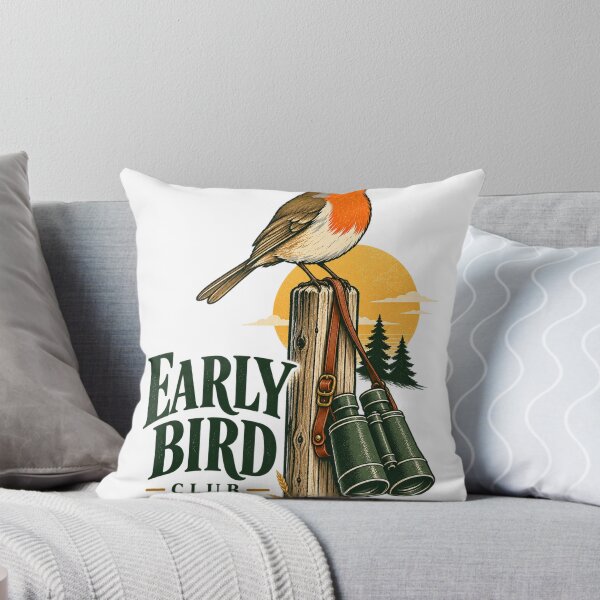 Item preview, Early Bird Club Vintage Birdwatching Binoculars designed and sold by Crafted.ink.
