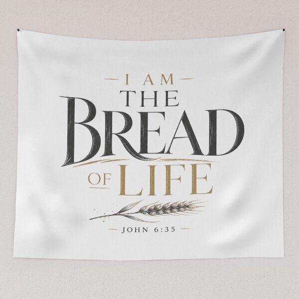 Item preview, I Am the Bread of Life — John 6:35 Typography designed and sold by QCena.