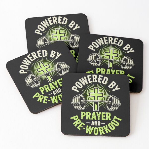 Item preview, POWERED BY PRAYER AND PROTEIN designed and sold by jkrphoto.