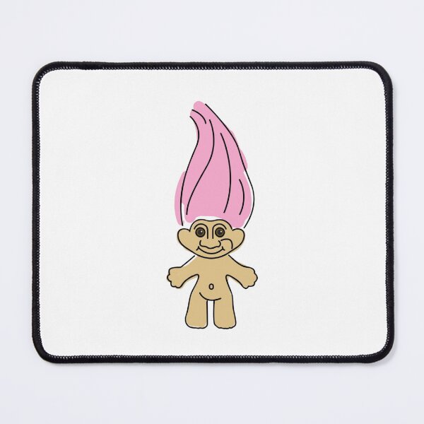 Item preview, Vintage Pink Hair Troll Doll | Retro Collectible Figure designed and sold by TheStickLab.
