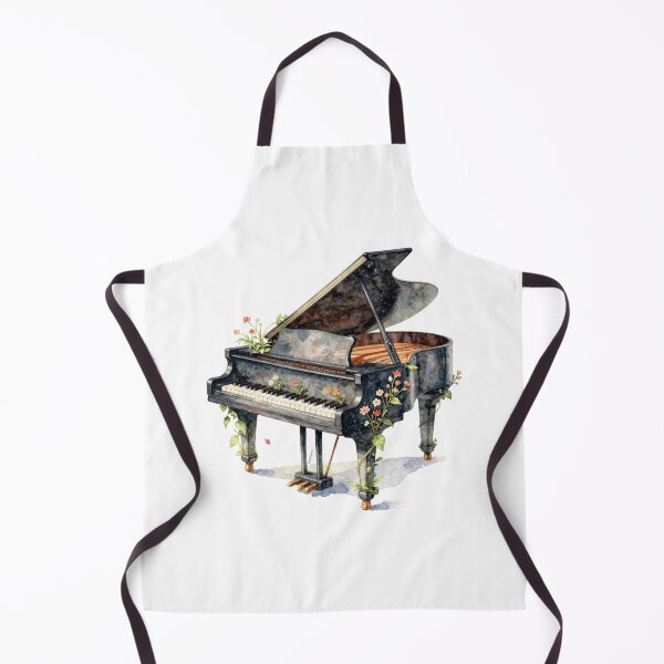 Item preview, Watercolor grand piano with wildflowers designed and sold by WildArtIT.
