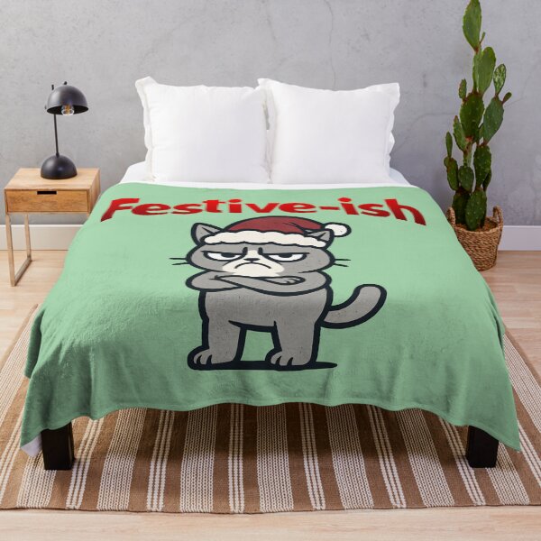 Item preview, Festive-ish Grumpy Cat Funny Christmas designed and sold by Sachie's Studio.