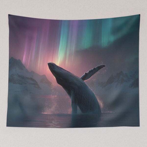 Item preview, Whale Under the Northern Lights designed and sold by NF Designs Studio DTF.