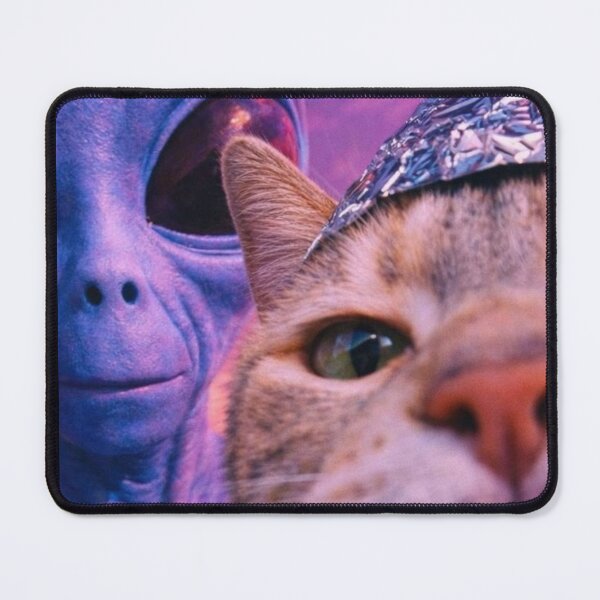 Item preview, Conspiracy Theorist Cat with Alien designed and sold by NF Designs Studio DTF.